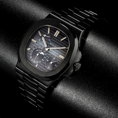 patek philippe moonphase all black|patek philippe nautilus day date.